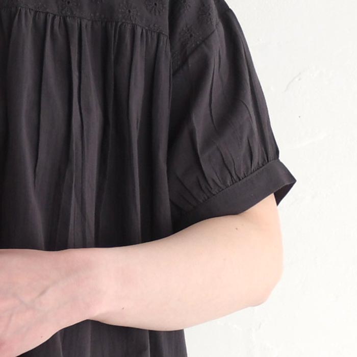 メール便可 プルオーバーブラウス 半袖 レディース インド綿 胸切替 刺繍 綿100％ 25SS0620, |  | 15