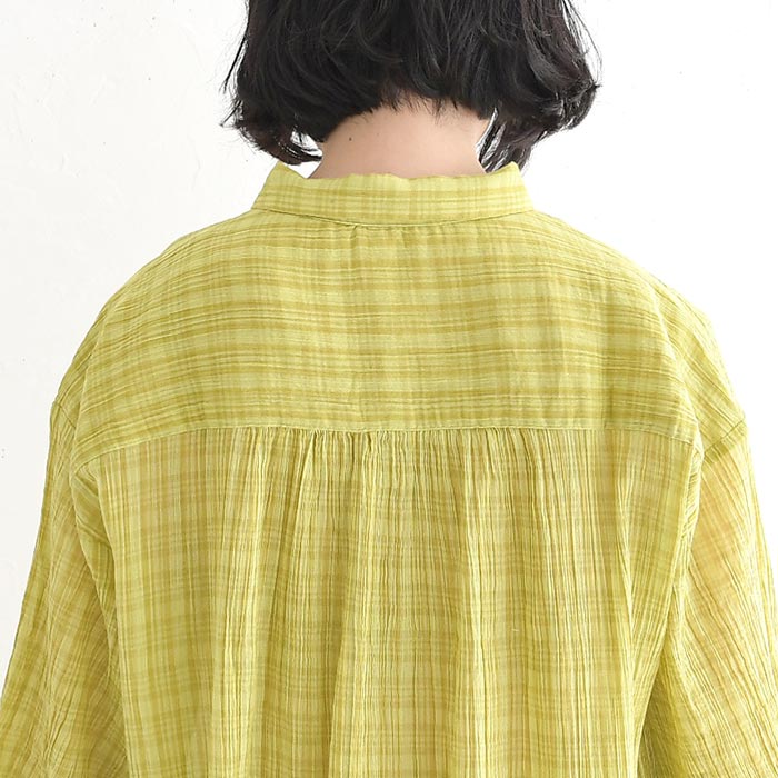 クーポンあり ブラウス 先染めチェック シャツ ワッシャーコットン 綿100％ 春 夏 30代 40代 50代 26SS0327, |  | 17