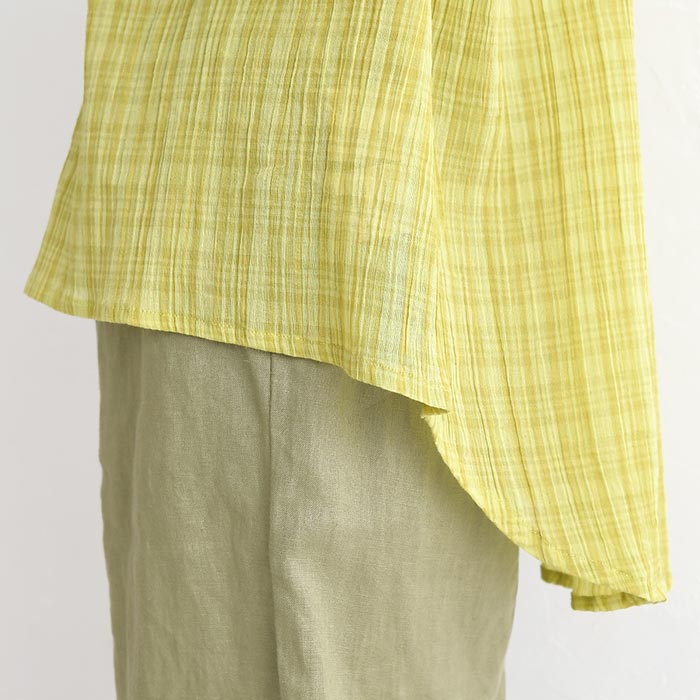 クーポンあり ブラウス 先染めチェック シャツ ワッシャーコットン 綿100％ 春 夏 30代 40代 50代 26SS0327, |  | 20