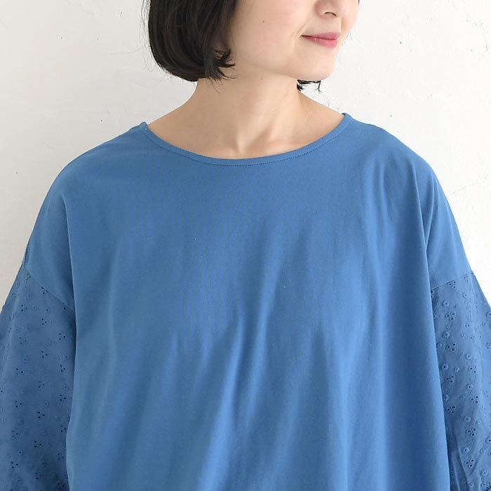 Tシャツ 布帛カットワークレース使い 綿100% コットン レディース 春 夏 30代 40代 50代 26SS0508, |  | 15