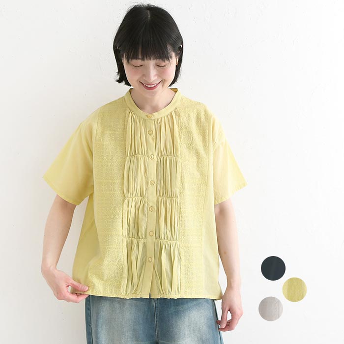 ブラウス カットワークレース インド綿 綿100%  レディース 春 夏 30代 40代 50代 26SS0508, | 