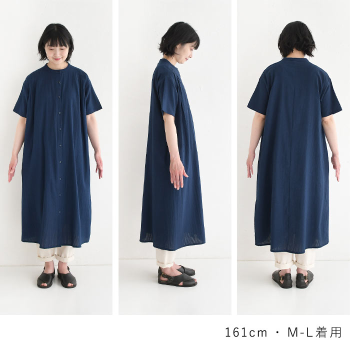 coco 中古 アンパスィ and per se レディース ワンピース M 緑  グリーン 半袖 シアサッカー地 中古 レディース アンパスィ and per se ワンピース M 緑