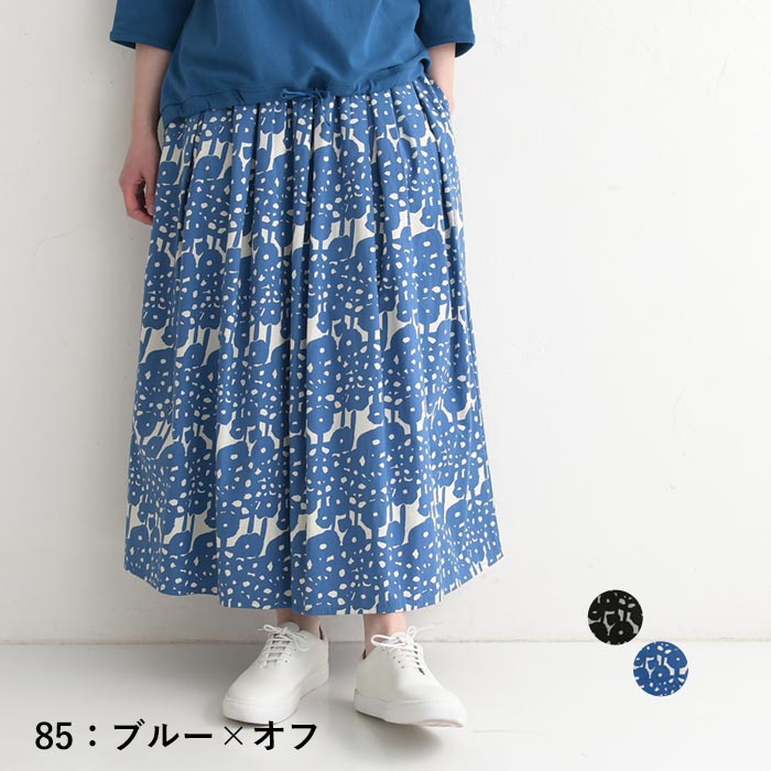 スカート ロング レディース インド綿 キャンブリック プリント
