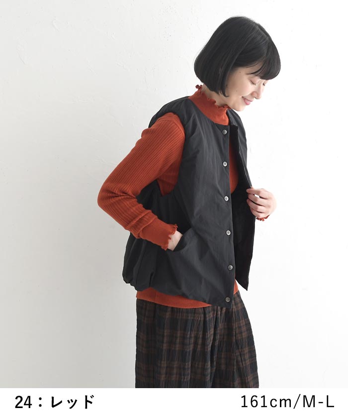 ハイネックプルオーバー レディース 綿ニット メローリブ 洗える