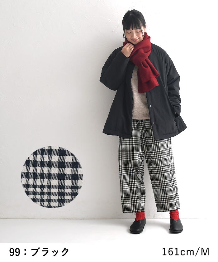 50％OFF セール！ 返品交換不可 パンツ テーパード レディース チェック ゆったり 綿ビエラ D*g*y 綿100％ 大きいサイズ 24AW1011, q1219, q5, | D*g*y | 10