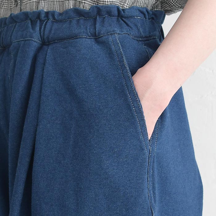 20％OFF セール！ 返品交換不可 コクーンパンツ ワイド ロング D*g*y デニム ストレッチ 裾タック ゆったりワイド 綿 25AW0904, q1128, q2, | D*g*y | 13