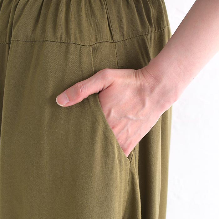 50％OFF セール！ 返品交換不可 ワイドパンツ レディース D*g*y ゆったり変形パンツ ツイルライトレーヨン 楽ちん 大きいサイズ 24AW0726, q1219, q5, | D*g*y | 12