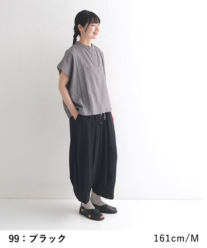 50％OFF セール！ 返品交換不可 ワイドパンツ レディース D*g*y ゆったり変形パンツ ツイルライトレーヨン 楽ちん 大きいサイズ 24AW0726, q1219, q5, | D*g*y | 08