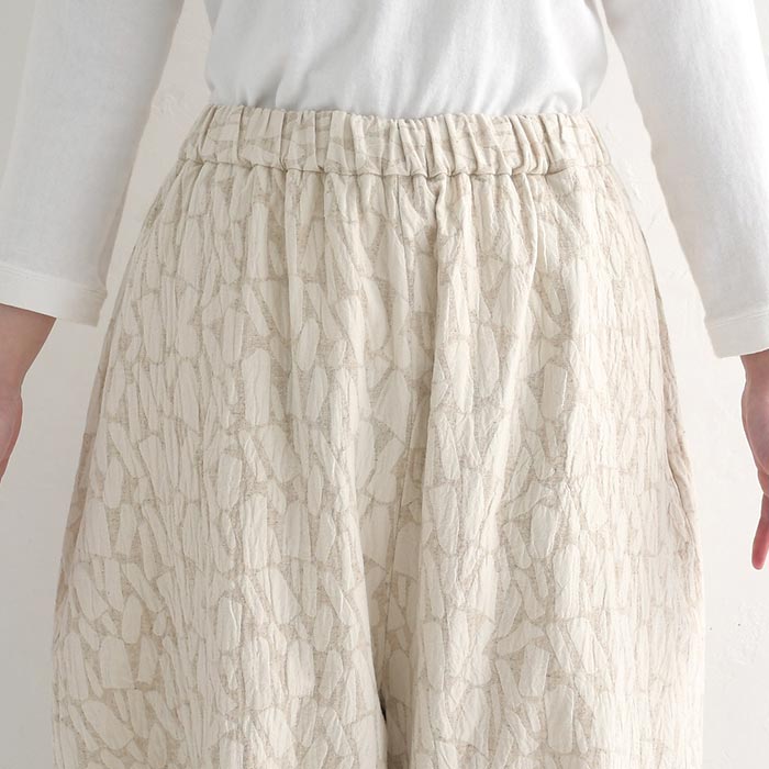 最大20％OFFクーポンあり パンツ ワイド バルーン レディース Dgy 9分丈 ウェストゴム 裾ゴム 綿 麻 大きいサイズ 25SS0228,   爆買 | D*g*y | 13