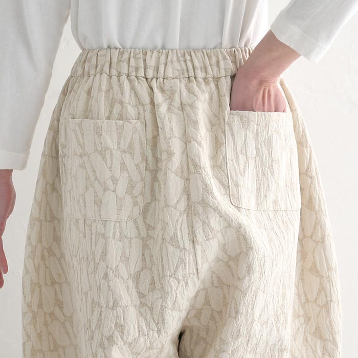 最大20％OFFクーポンあり パンツ ワイド バルーン レディース Dgy 9分丈 ウェストゴム 裾ゴム 綿 麻 大きいサイズ 25SS0228,   爆買 | D*g*y | 14