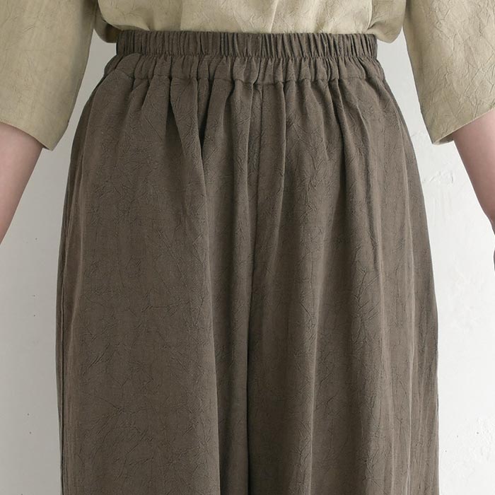 ワイドパンツ 涼しい レディース ゆったり ウエストゴム レーヨン ラミー 25SS0725, | D*g*y | 14