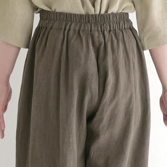 ワイドパンツ 涼しい レディース ゆったり ウエストゴム レーヨン ラミー 25SS0725, | D*g*y | 15