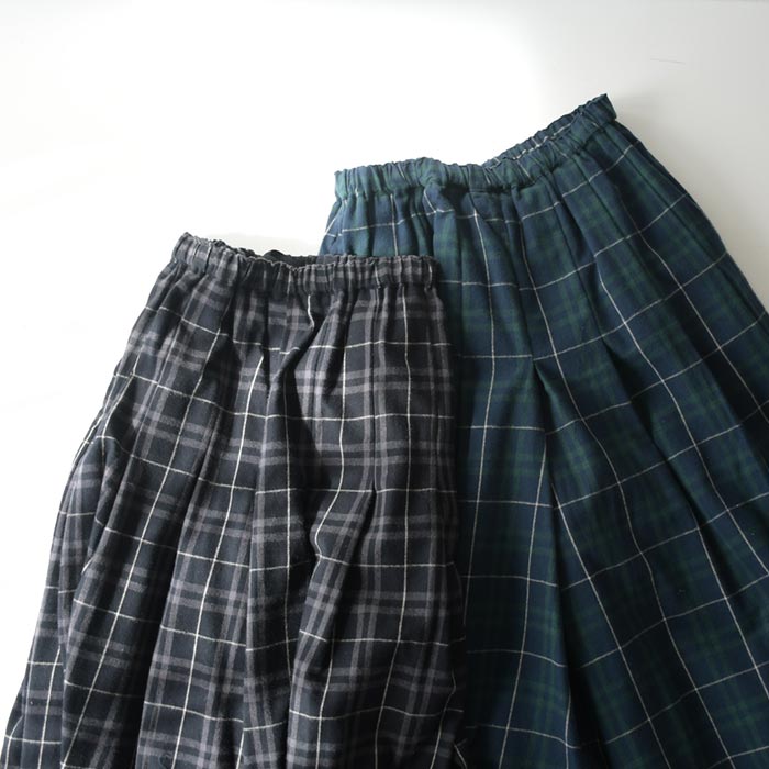 パンツ ロング レディース D*g*y 綿ビエラ チェック フレアシルエット スカート風 綿100％ 25AW1114, | D*g*y | 11