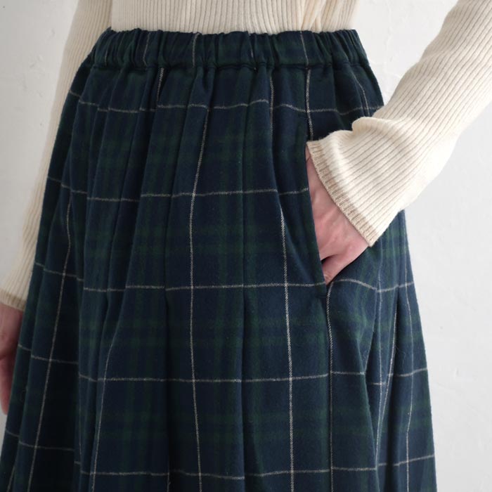 パンツ ロング レディース D*g*y 綿ビエラ チェック フレアシルエット スカート風 綿100％ 25AW1114, | D*g*y | 14