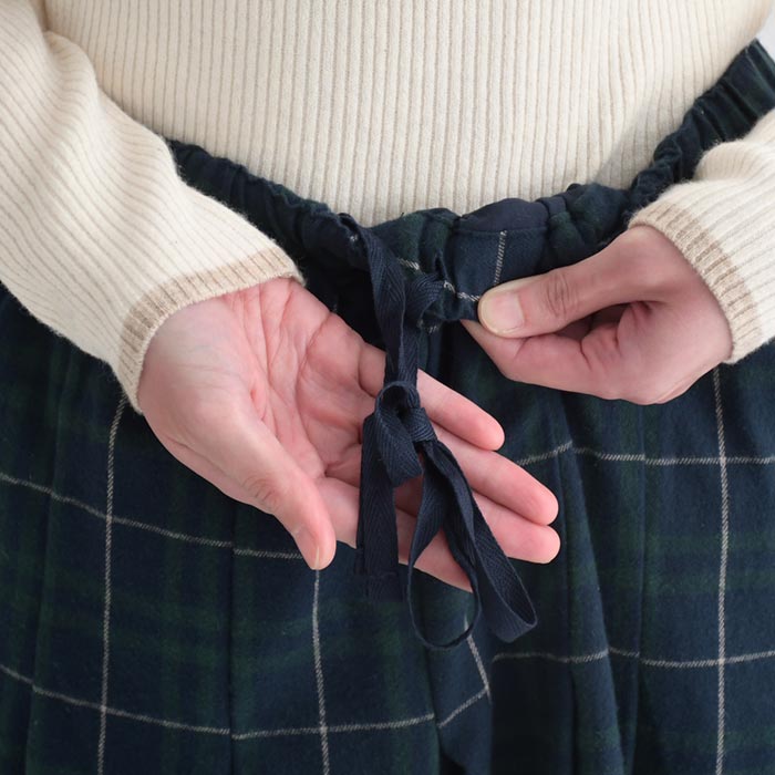 パンツ ロング レディース D*g*y 綿ビエラ チェック フレアシルエット スカート風 綿100％ 25AW1114, | D*g*y | 16