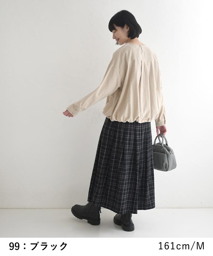 パンツ ロング レディース D*g*y 綿ビエラ チェック フレアシルエット スカート風 綿100％ 25AW1114, | D*g*y | 10