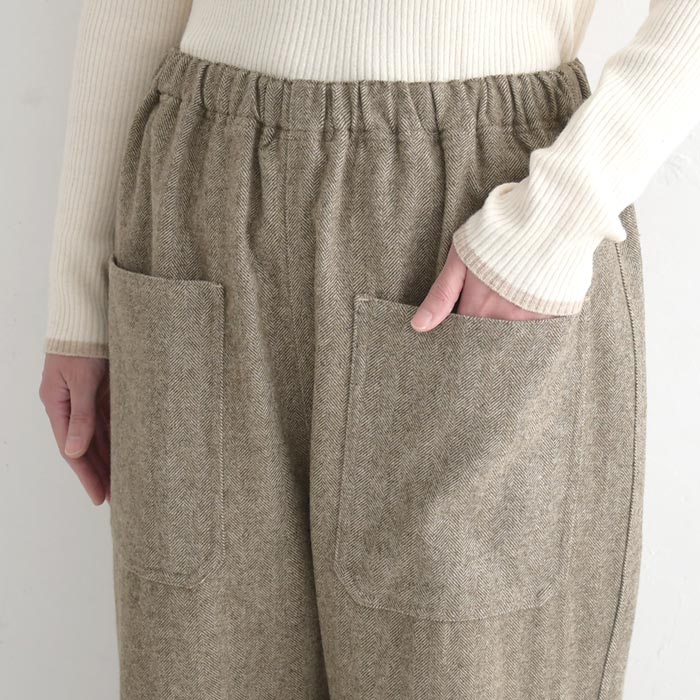 ワイドパンツ レディース ウール混 起毛 ゆったり D*g*y大きいサイズ 25AW1120, c1120, | D*g*y | 13