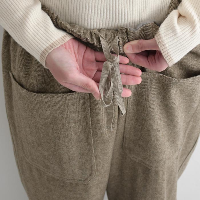 ワイドパンツ レディース ウール混 起毛 ゆったり D*g*y大きいサイズ 25AW1120, c1120, | D*g*y | 15