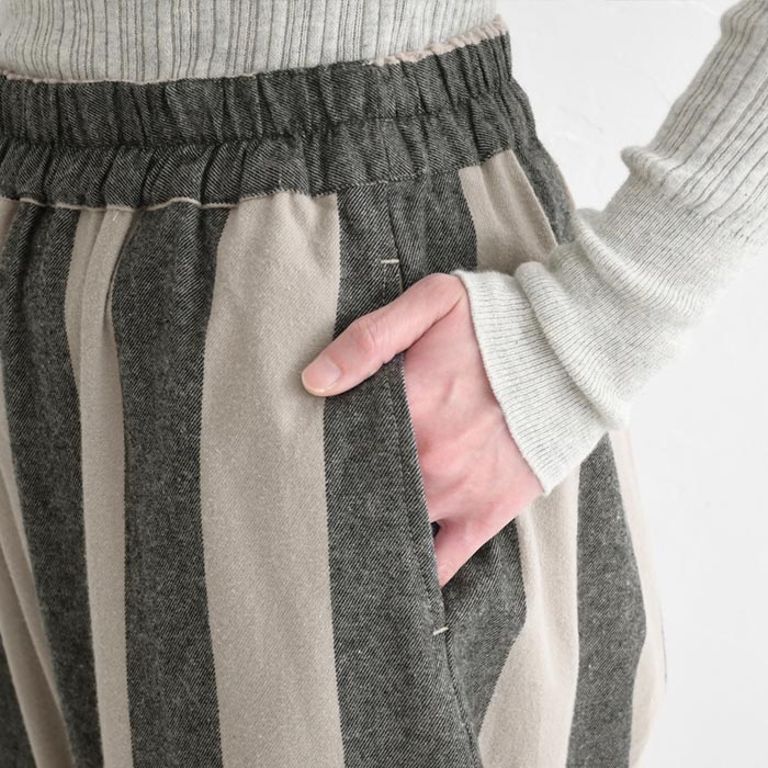 ワイドパンツ レディース 綿100％ 起毛 柔らかい あたたかい テーパード ゆったり 大きいサイズ 25AW1120, | D*g*y | 15