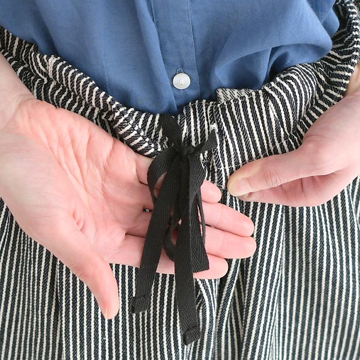 新作早割P5倍 ワイドパンツ Ｄ*g*y コットン ヒッコリー 綿100％ 春 夏 30代 40代 50代 26SS0306, | D*g*y | 16