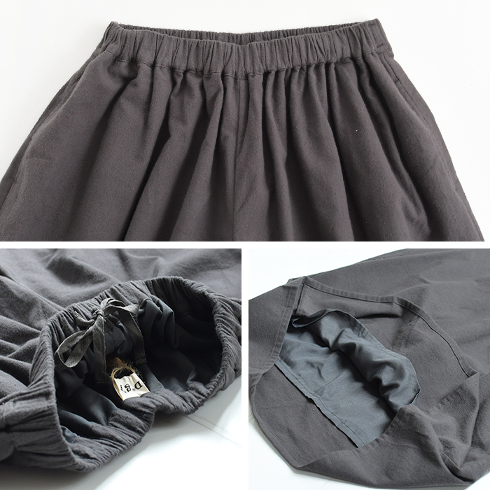 ワイドパンツ スカートライク コットンネル Dgy  秋 冬 26AW1002, | D*g*y | 18