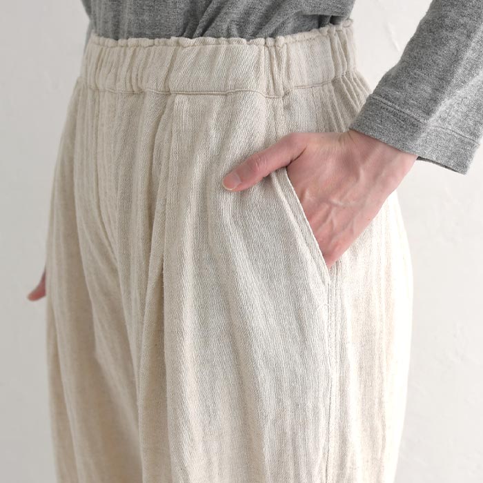 50％OFF セール！ 返品交換不可 パンツ ワイド レディース 大きいサイズ D*g*y ゆったり 綿麻 接結 25AW0801R, q0109, q5, | D*g*y | 16