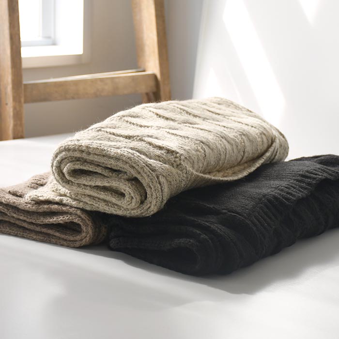 ストール レディース 中ボア ポケット付き ニット アクリル混 暖かい D*g*y 25AW1120, c1204, | D*g*y | 13