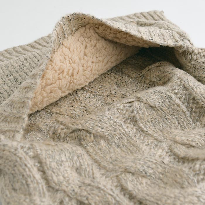 ストール レディース 中ボア ポケット付き ニット アクリル混 暖かい D*g*y 25AW1120, c1204, | D*g*y | 16