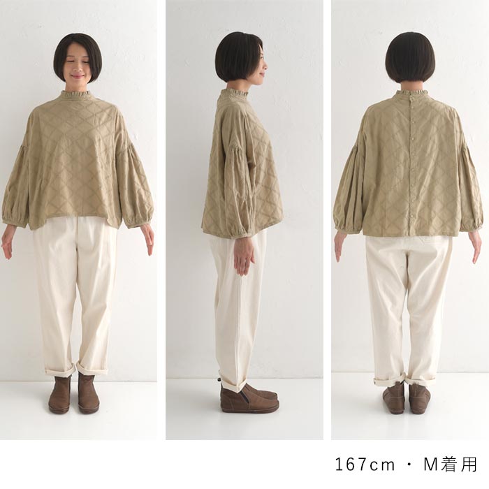 プルオーバー シャツ ブラウス 長袖 レディース D*g*y dgy 綿100％ 綿 コットン 大きいサイズ 24AW0904R, | D*g*y | 22