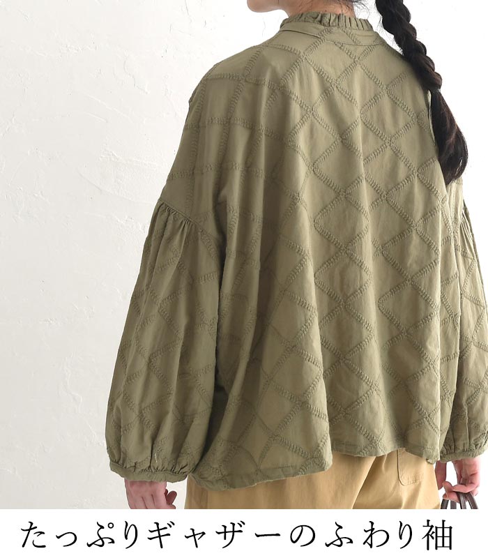 プルオーバー シャツ ブラウス 長袖 レディース D*g*y dgy 綿100％ 綿 コットン 大きいサイズ 24AW0904R, | D*g*y | 10