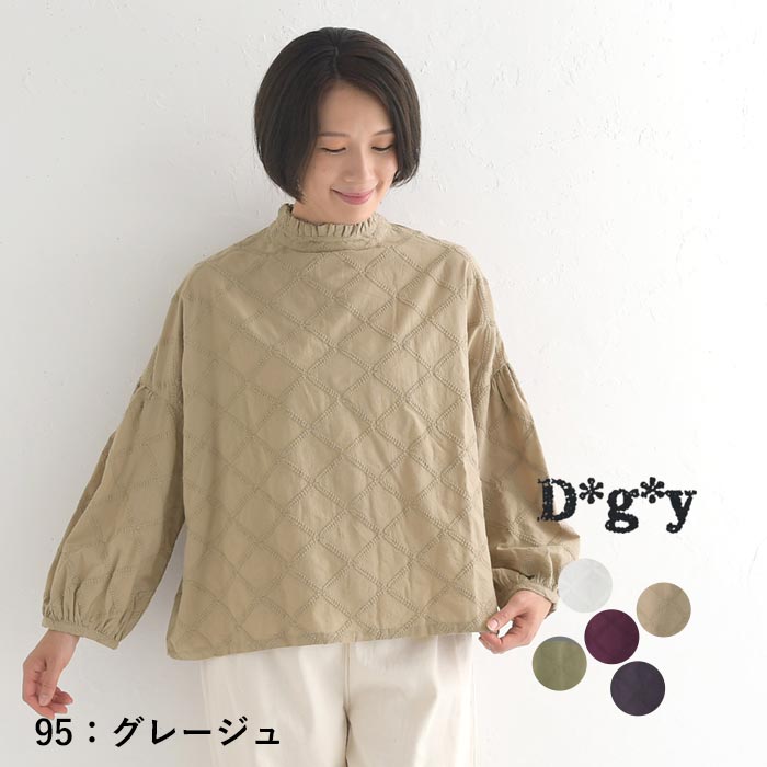 プルオーバー シャツ ブラウス 長袖 レディース D*g*y dgy 綿100％ 綿 コットン 大きいサイズ 24AW0904R, | D*g*y | 02