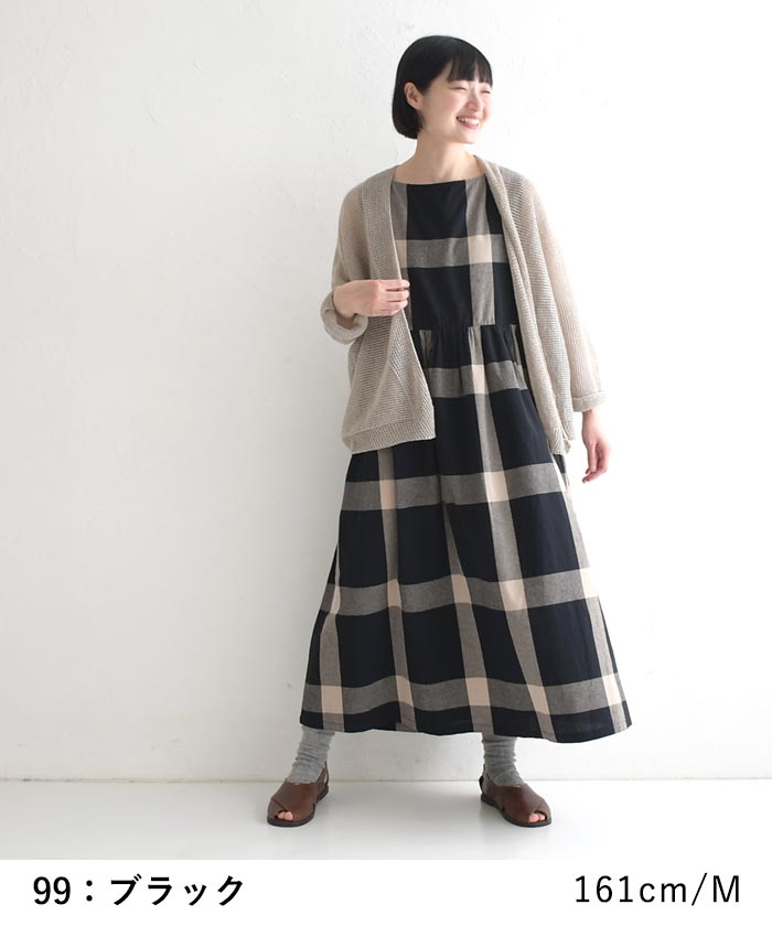 D-DUE デドゥエ チェック柄 ワンピース 長袖 リネン 麻 38 楽天市場】D-dueの通販