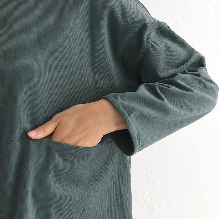 シャツ ブラウス 長袖 レディース D*g*y dgy バンドカラーコーデュロイ