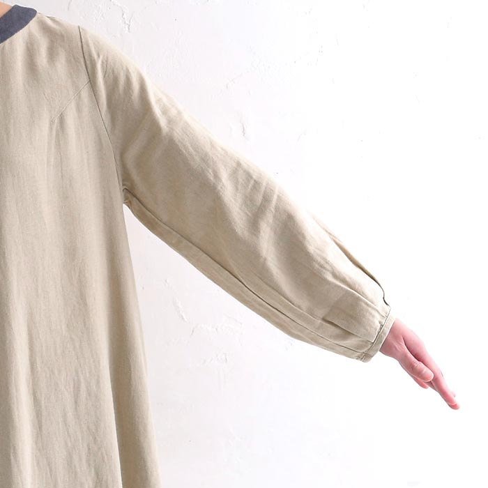 M〜3L フレアワンピース レディース D*g*y dgy リネン混 襟配色 麻 24SS0209, | D*g*y | 15