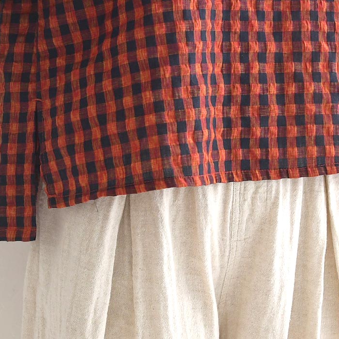 メール便送料無料 ブラウス シャツ プルオーバー レディース D*g*y dgy チェック 五分袖 大きいサイズ 綿 24AW0816, c09, | D*g*y | 16