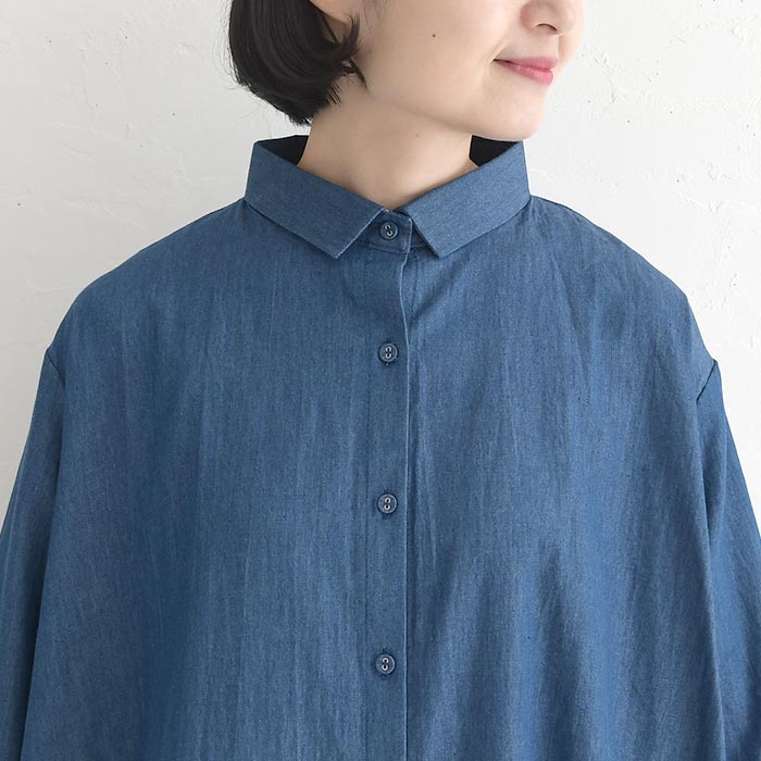 【20％OFF セール！】 返品交換不可 ワンピース 長袖 ロング レディース シャツワンピース D*g*y コットンデニム 綿100％ 25AW0904, q1219, q2, | D*g*y | 11