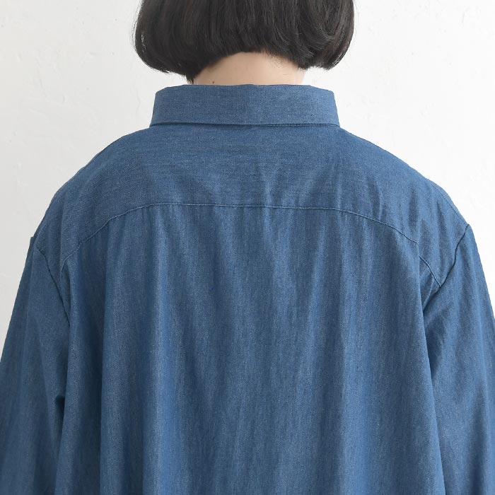 【20％OFF セール！】 返品交換不可 ワンピース 長袖 ロング レディース シャツワンピース D*g*y コットンデニム 綿100％ 25AW0904, q1219, q2, | D*g*y | 12