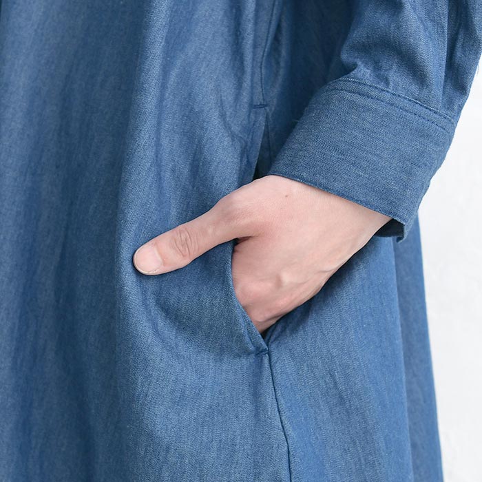 【20％OFF セール！】 返品交換不可 ワンピース 長袖 ロング レディース シャツワンピース D*g*y コットンデニム 綿100％ 25AW0904, q1219, q2, | D*g*y | 16