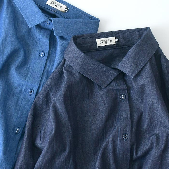 【20％OFF セール！】 返品交換不可 ワンピース 長袖 ロング レディース シャツワンピース D*g*y コットンデニム 綿100％ 25AW0904, q1219, q2, | D*g*y | 10