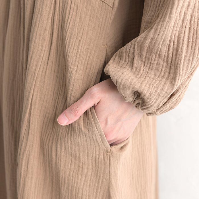 50％OFF セール！ 返品交換不可 ワンピース レディース 長袖 D*g*y コットンダブルガーゼ ギャザー ふんわり 綿100％ 24AW0124, q1219, q5, 爆買 |  | 19