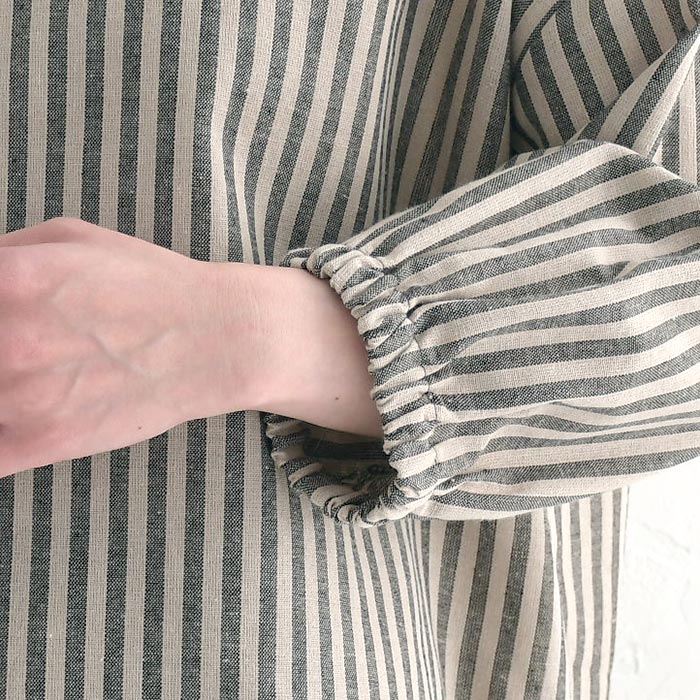 プルオーバー 長袖 レディース コットン リネン混 ストライプ D*g*y dgy 綿 麻 25SS0314, | D*g*y | 14