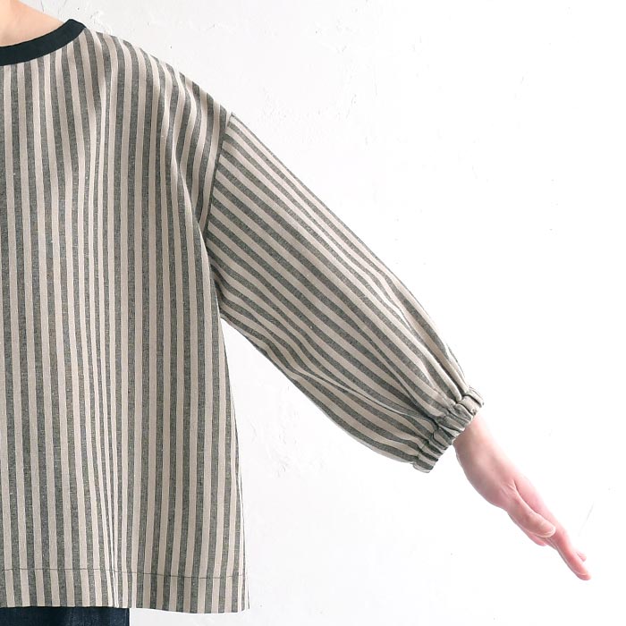 プルオーバー 長袖 レディース コットン リネン混 ストライプ D*g*y dgy 綿 麻 25SS0314, | D*g*y | 15