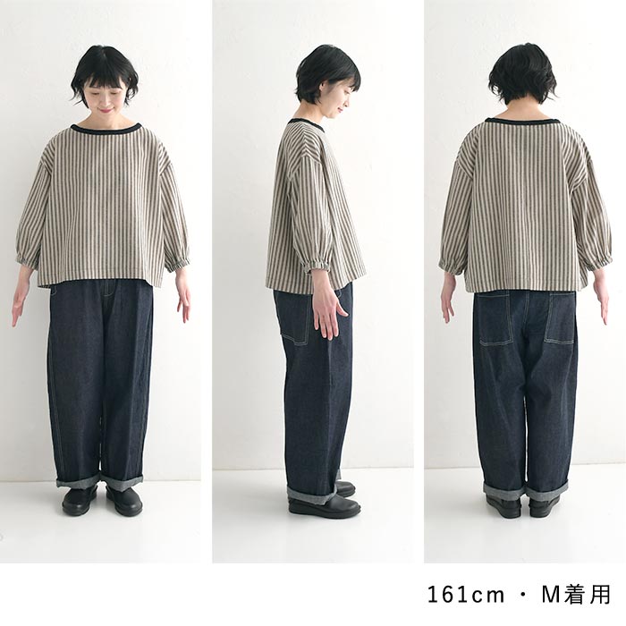 プルオーバー 長袖 レディース コットン リネン混 ストライプ D*g*y dgy 綿 麻 25SS0314, | D*g*y | 17