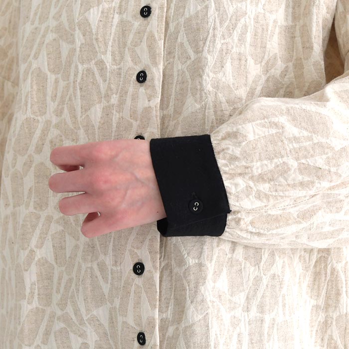 ブラウス シャツ レディース D*g*y×ecoloco別注 ジャガード バイカラー 綿麻 大きいサイズ 25SS0204, c14, | D*g*y | 15