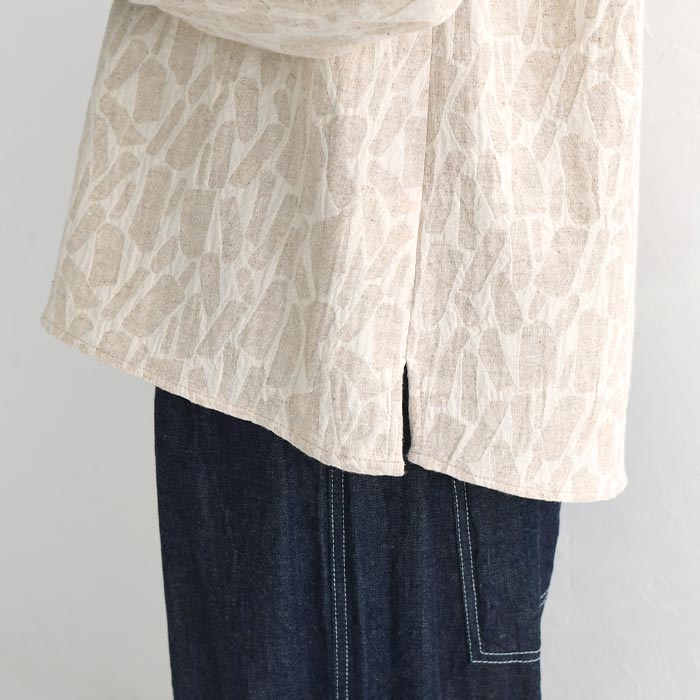ブラウス シャツ レディース D*g*y×ecoloco別注 ジャガード バイカラー 綿麻 大きいサイズ 25SS0204, c14, | D*g*y | 17
