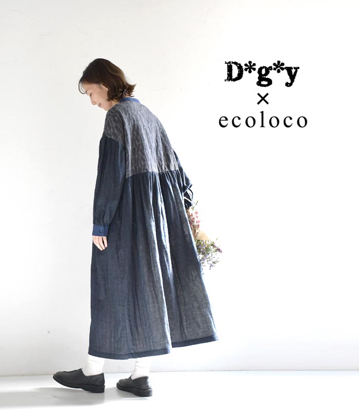 ワンピース D*g*y × ecoloco別注 ジャガード ダブルガーゼ レディース 綿100％ 大きいサイズ 25SS0204, c14, | D*g*y | 09