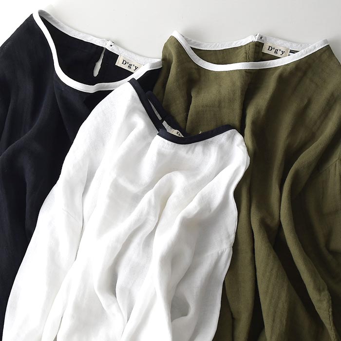 メール便送料無料 プルオーバー 八分袖 レディース コットン ダブルガーゼ D*g*y 綿100％ 大きいサイズ 25SS0411, | D*g*y | 14