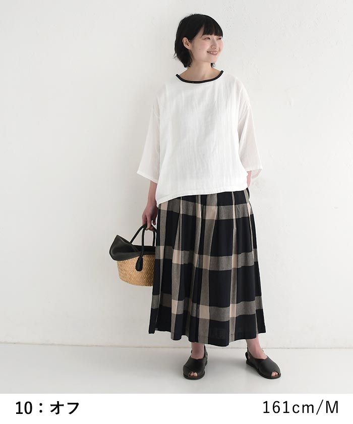 メール便送料無料 プルオーバー 八分袖 レディース コットン ダブルガーゼ D*g*y 綿100％ 大きいサイズ 25SS0411, | D*g*y | 12