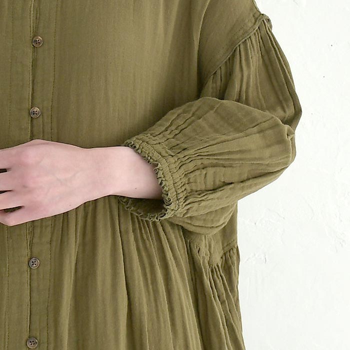 ワンピース ロング レディース 涼しい コットン ダブルガーゼ バルーン袖 D*g*y 綿100％ 大きいサイズ 25SS0411, 爆買 | D*g*y | 16