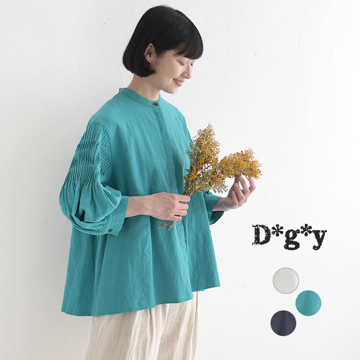 D*g*y（ディージーワイ） 袖ピンタックブラウス 長袖 レディース